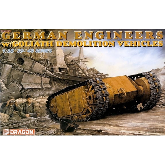 DRAGON 6103 1/35 German Engineers w/Goliath Demolition Vehicles Collectible Kit