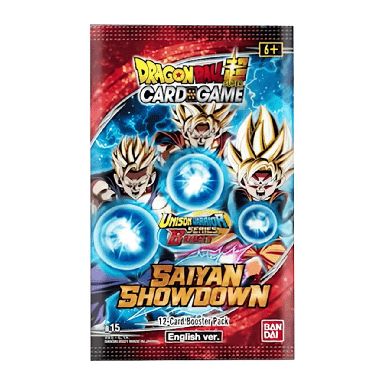 DRAGON BALL SUPER TCG: UNISON WARRIOR SERIES 6 - SAIYAN SHOWDOWN B15 -  BOOSTER PACK 