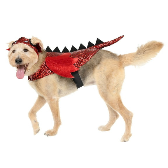 Vibrant Life Halloween Dragon Costume for Dogs, Red, Large