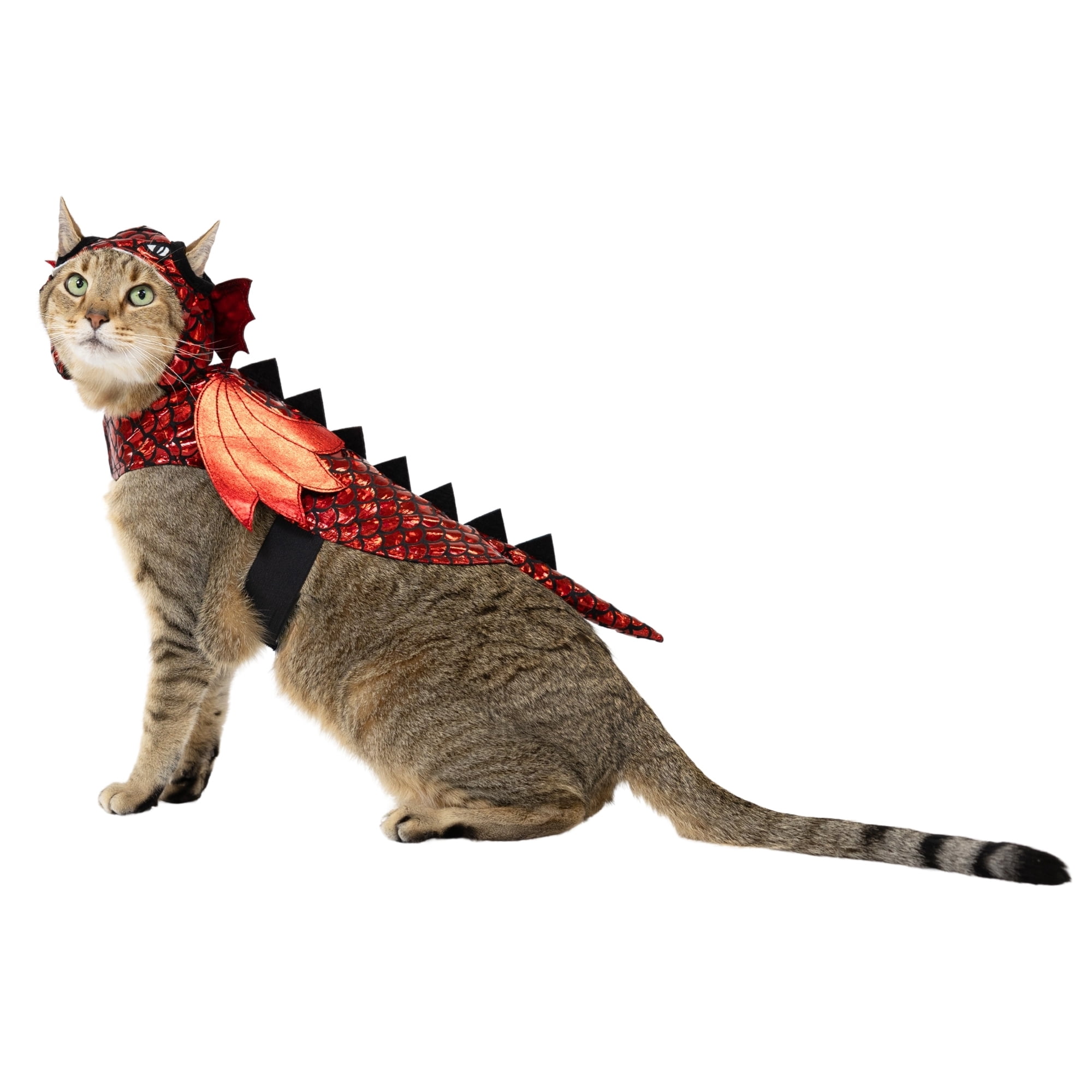 Vibrant Life Halloween Dragon Costume for Dogs & Cats, Red, Small