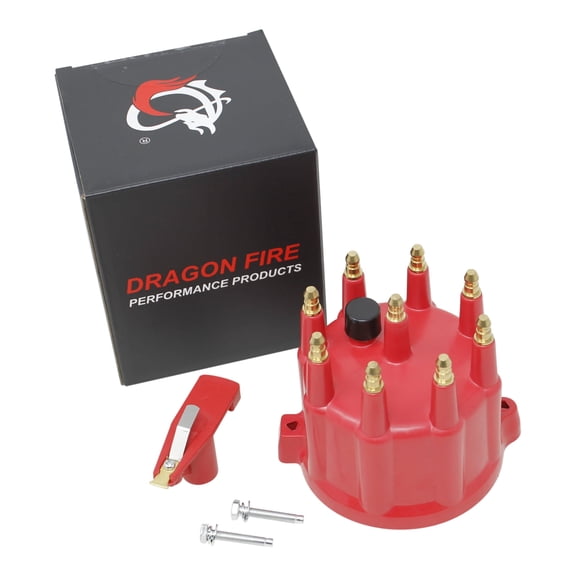 DRAGON FIRE PERFORMANCE Heavy Duty Distributor Cap and Rotor Set Compatible Replacement With 1992-2003 Dodge B1500 B2500 Dakota Durango Ram 1500 2500 3500 5.2L 5.9L V8 4740339AB Oem Fit CAP1049-DF