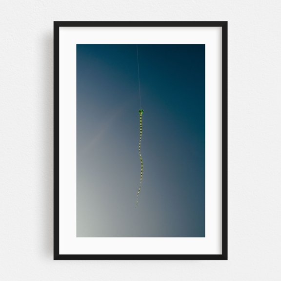 DRAGON - Galveston Texas Photography Minimalist Surrealism Skyline Abstract Night Sky Summer Modern Art Black Framed Wall Art Print 24 x 36 inches