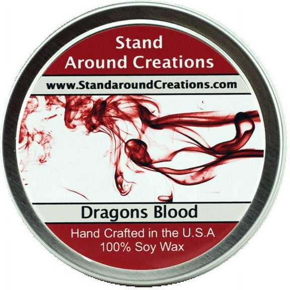 DRAGONS BLOOD TIN 8-OZ. ALL NATURAL SOY CANDLE