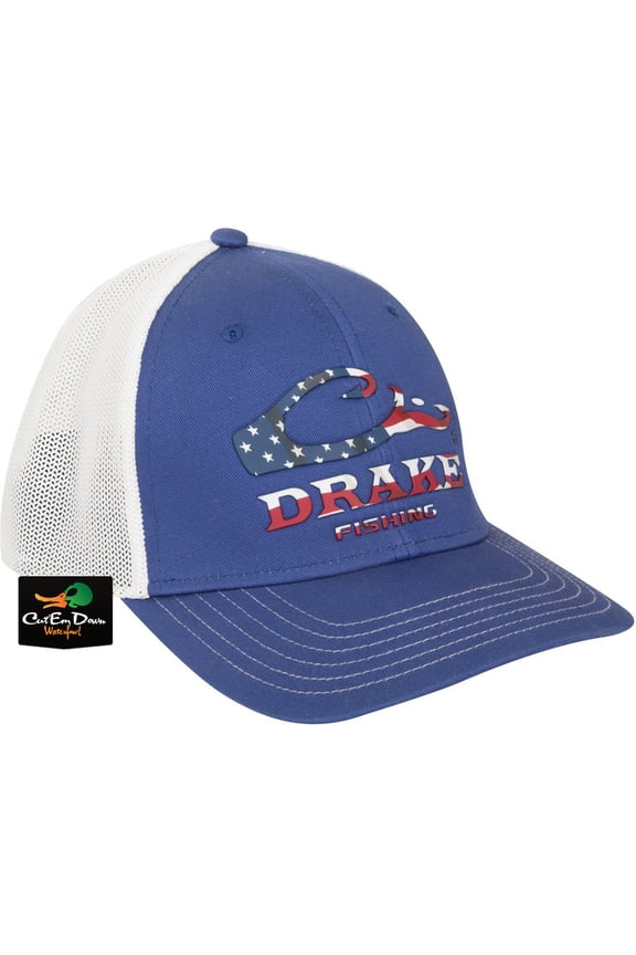 DRAKE PERFORMANCE FISHING DPF LOGO STRETCH FIT BALL CAP HAT