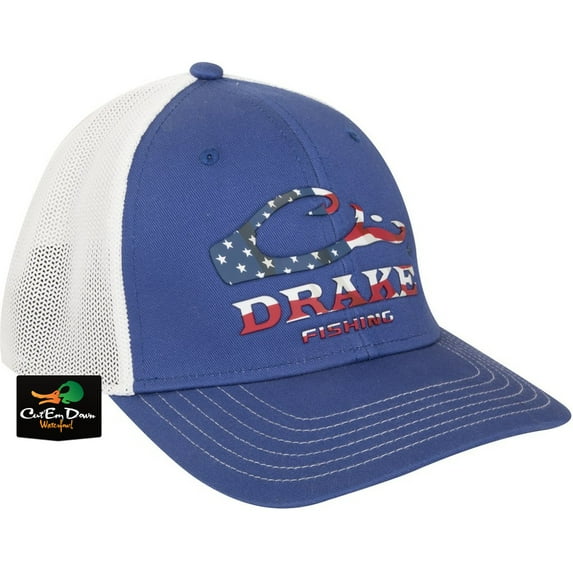 DRAKE PERFORMANCE FISHING DPF LOGO STRETCH FIT BALL CAP HAT