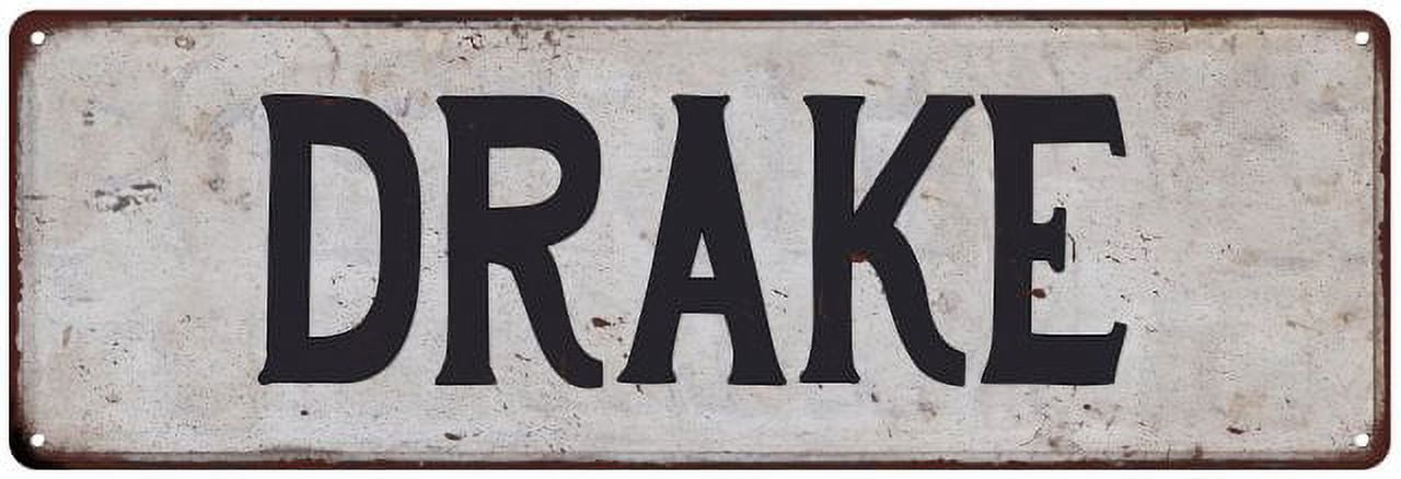DRAKE Vintage Look Rustic Chic Metal Sign 8x24 108240036258 - Walmart.com