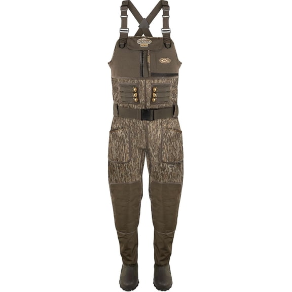 Drake Waterfowl Eqwader Wading System 2.0 Fishing Wader Boots, Brown, Mossy Oak Bottomland