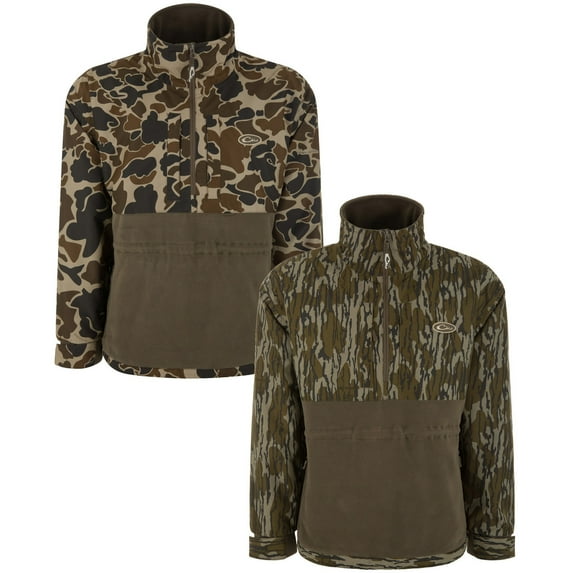 Drake Waterfowl MST Camo Eqwader 1/4 Zip Jacket