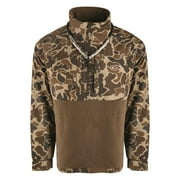 DRAKE WATERFOWL MST EQWADER PLUS 1/4 ZIP - OLD SCHOOL CAMO