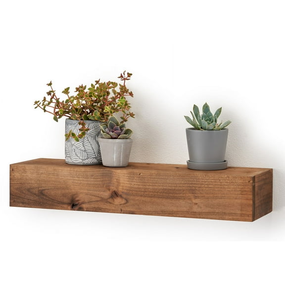 DRAKESTONE Farmhouse Floating Shelf - Walnut