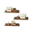 thumbnail image 1 of DRAKESTONE Floating Book and Display Shelf (3-Pack) - Walnut, 1 of 8