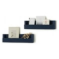 thumbnail image 1 of DRAKESTONE Floating Book and Photo Display Shelf (2-Pack) - Navy, 1 of 10