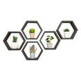 thumbnail image 1 of DRAKESTONE Hexagon Shelves, 5-Pack - Black, 1 of 4