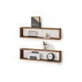 thumbnail image 1 of DRAKESTONE Stackable Floating Box Shelf, 2-Pack - Walnut, 1 of 8