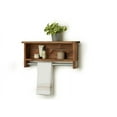 thumbnail image 1 of DRAKESTONE Towel Bar w/ Shelves - Walnut, 1 of 6