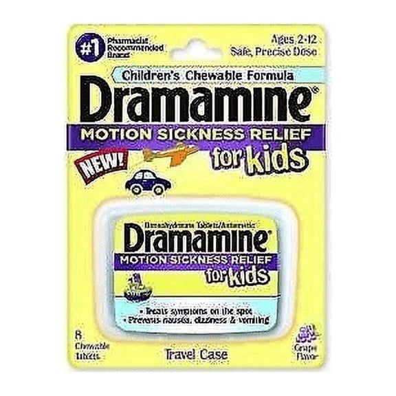 DRAMAMINE KIDS CHEW TABS GRAPE 8