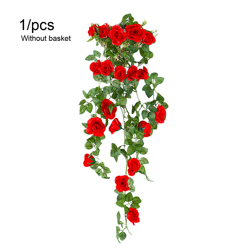 "DRASHOME Artificial Rose Garland Simulation Flower Vine Decor Wall