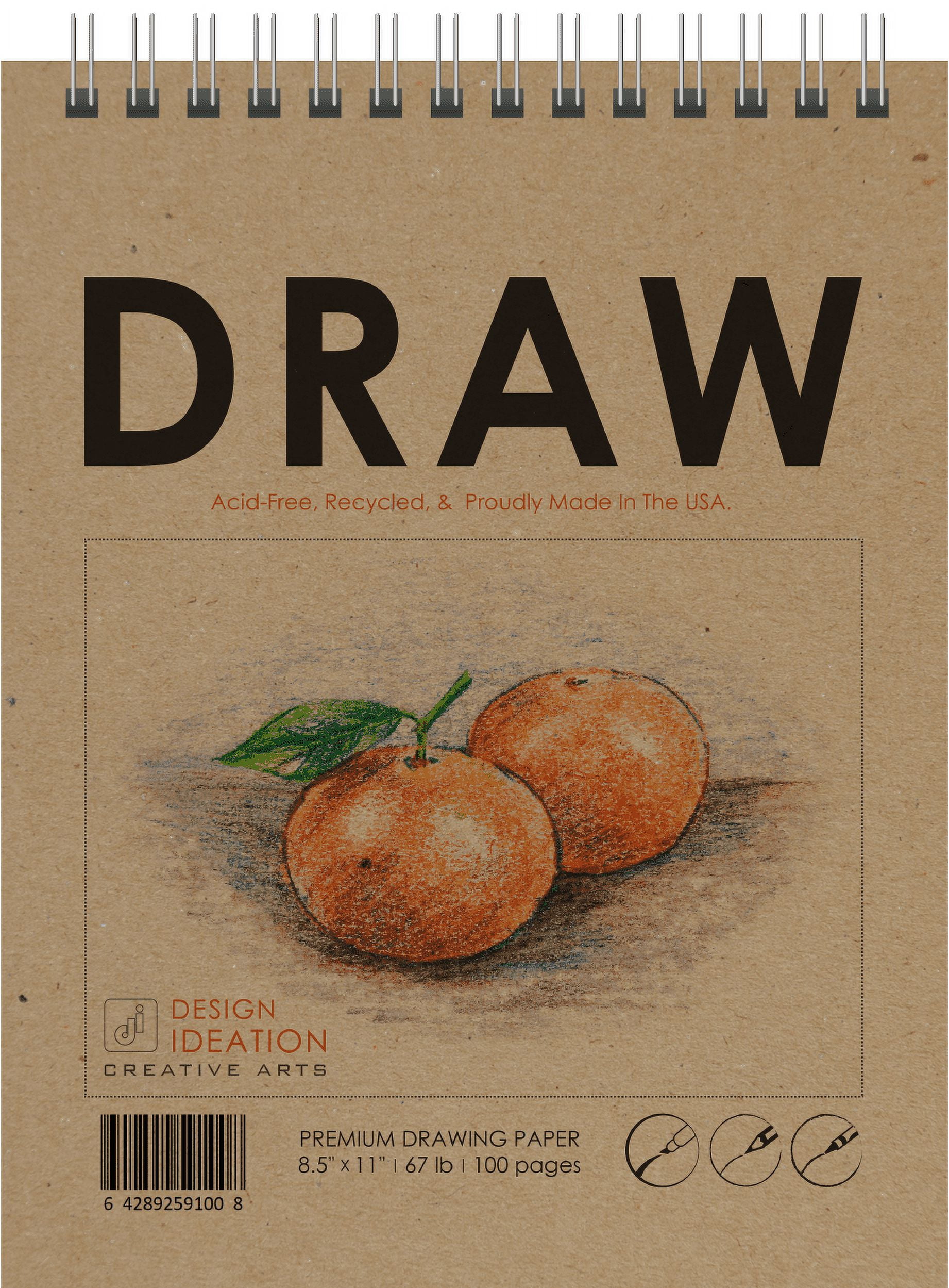 Design Ideation DRAW Book. Wire Bound. Pad Style. Multi-Media. (8.5" x 11") TS50100 (1 Book)