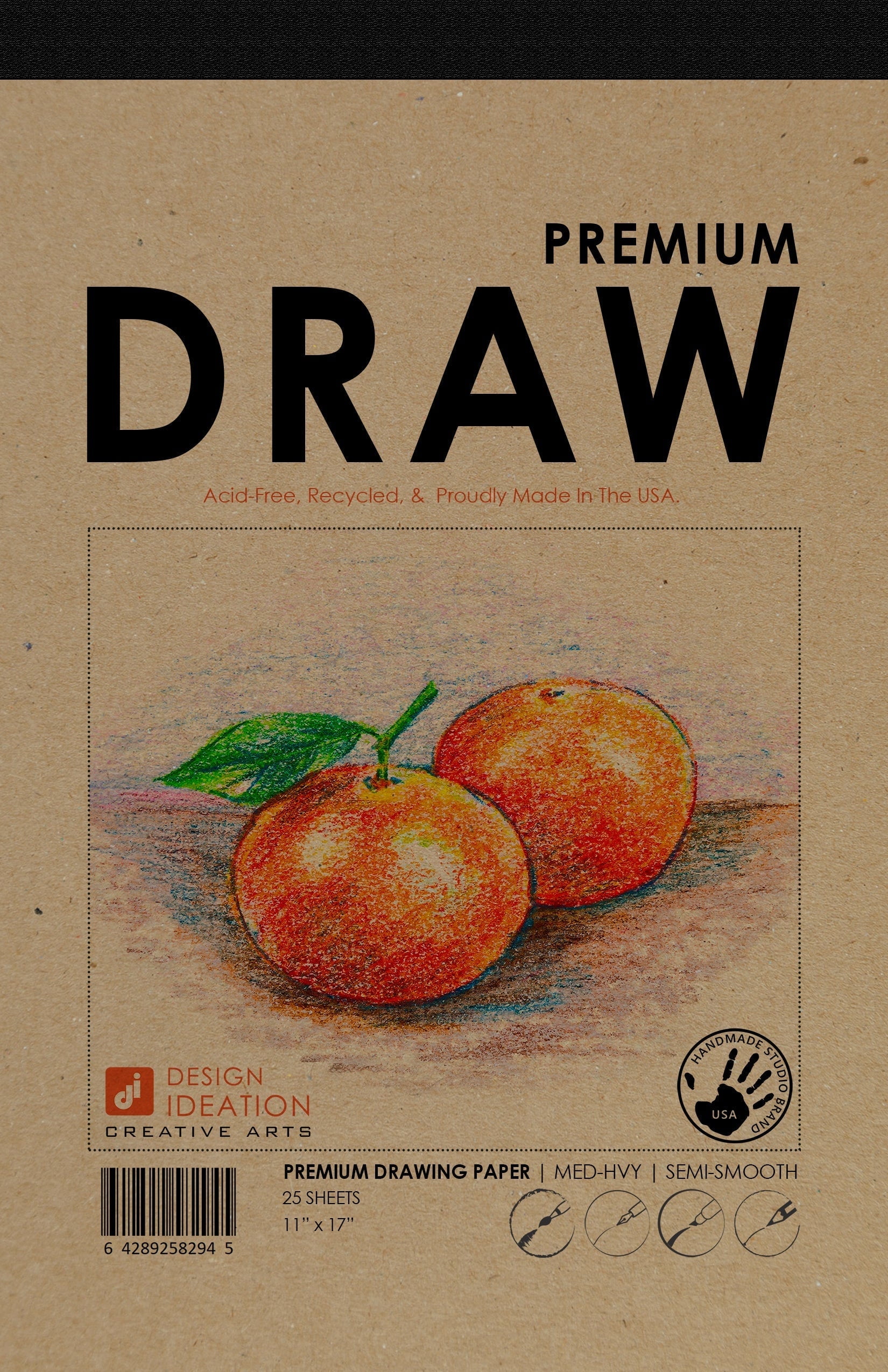 Drawing Pad. Removable Sheets. Mixed Media Paper. Lay Flat Reinforced Binding. (11" x 17") PAD-2550-TS (2 Pad Value Pack)