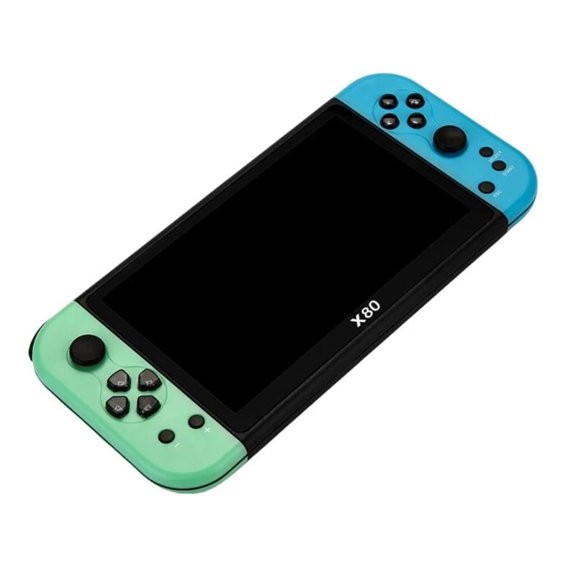 Cloud Portable Gaming Console, X80 7-inch 16GB 10000 Nostalgic Games Support High Defination Out