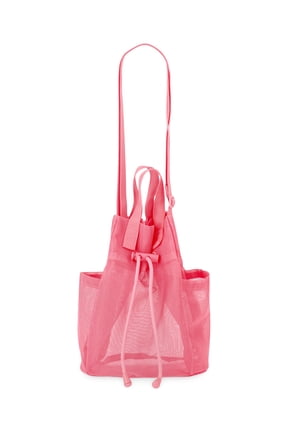 Women's Drawstring Crossbody, Peach