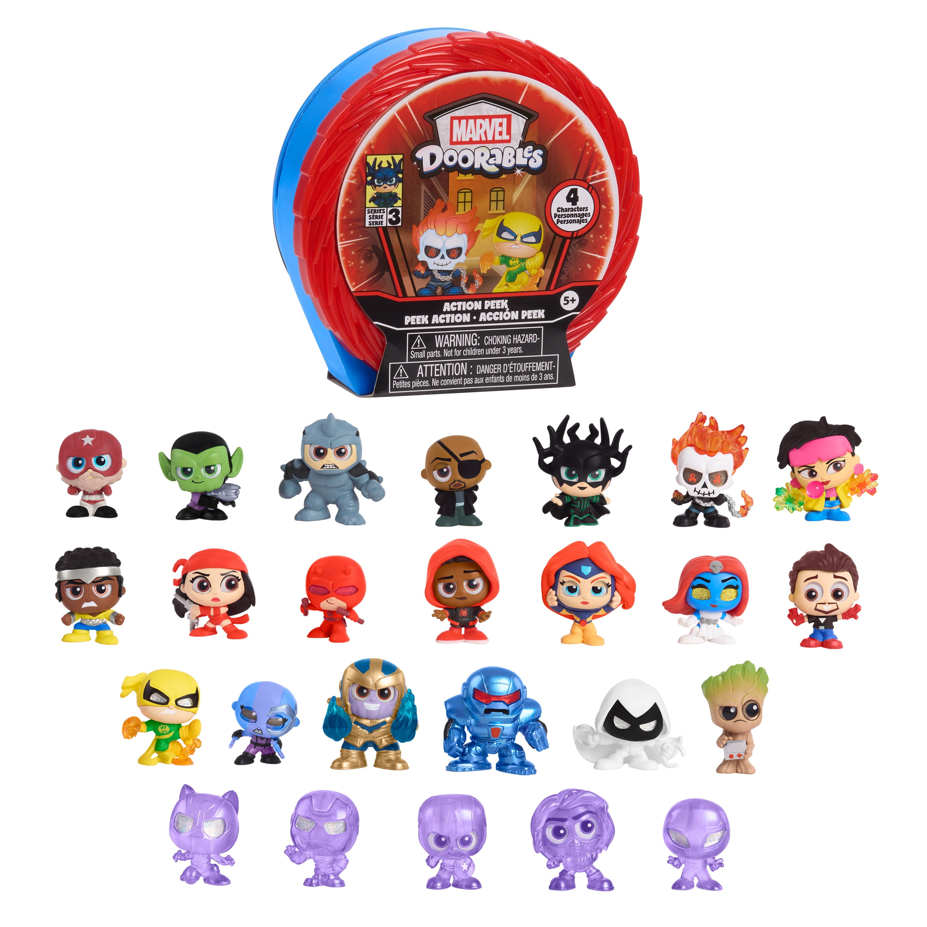Disney, Marvel Doorables Action Peek, 4 Figures, Ages 5 and up