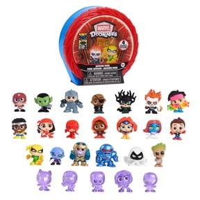 Marvel Doorables Action Peek, 4 Figures Included, 25 to Collect, Collectible Kids Toys by Just Play, Ages 5 and up