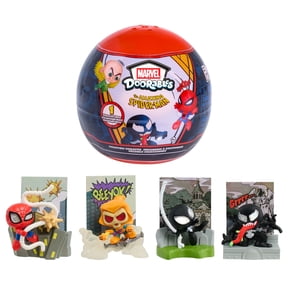 Marvel Doorables Spider-Man Collection Capsule, 1 Figure Included, 12 to Collect, Assemble in Capsule, Collectible Kids Toys by Just Play, Ages 5 up