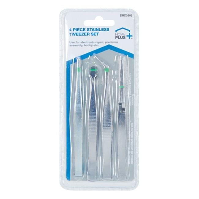DRD0263 Assorted Tweezers Stainless Steel 4 Per Case - pack of 24