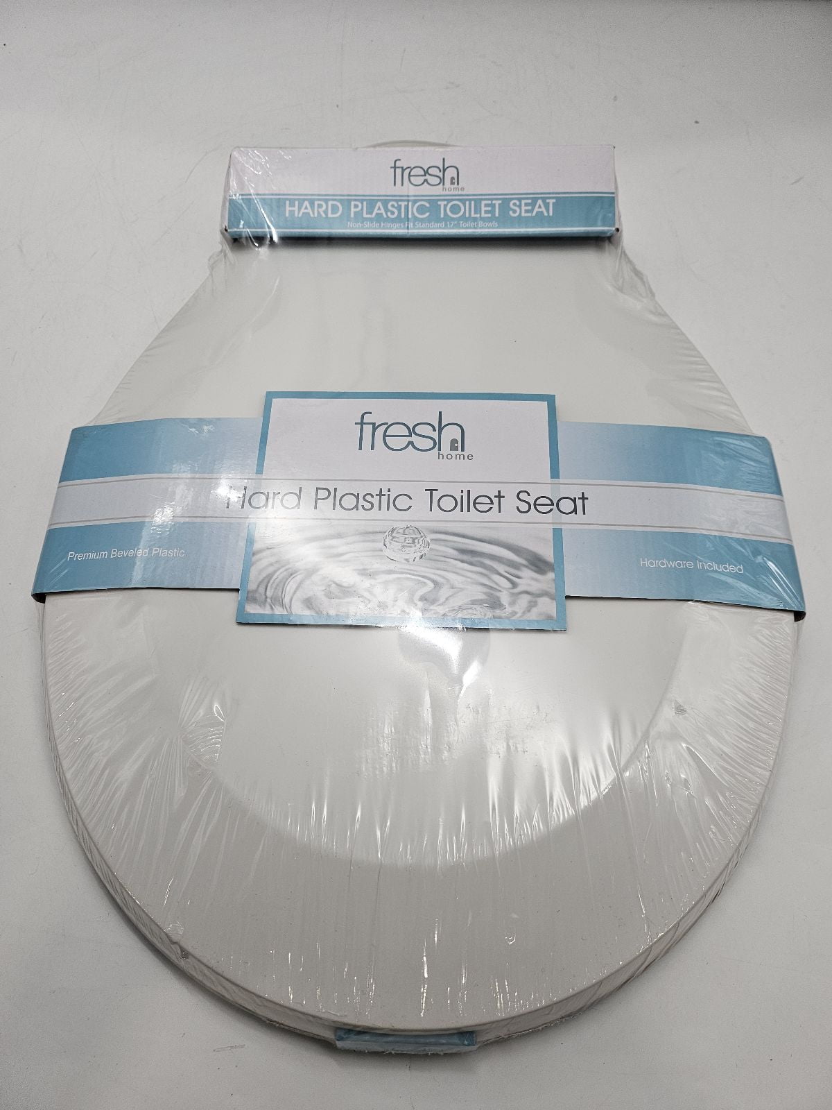 DREAM BATH HARD PLASTIC TOILET SEAT NON-SLIDE HINGES FIT 17" TOILET BOWLS WHITE