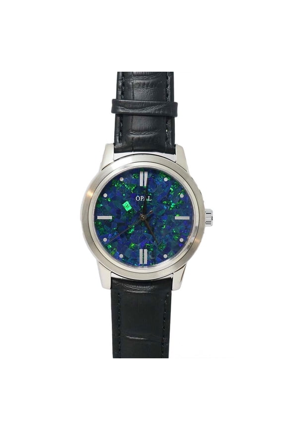 DREAM ESCAPE MEN'S OPAL WATCH & GENUINE LEATHER BAND (AUTOMATIC) BOLD HORIZON