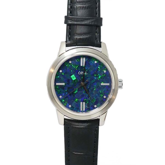 DREAM ESCAPE MEN'S OPAL WATCH & GENUINE LEATHER BAND (AUTOMATIC) BOLD HORIZON