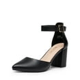 thumbnail image 1 of DREAM PAIRS ANNEE Women’s Pointed Toe Low Chunky Heel Pumps – Comfortable Dress Shoes for Work, Parties, and Everyday Wear, 1 of 8