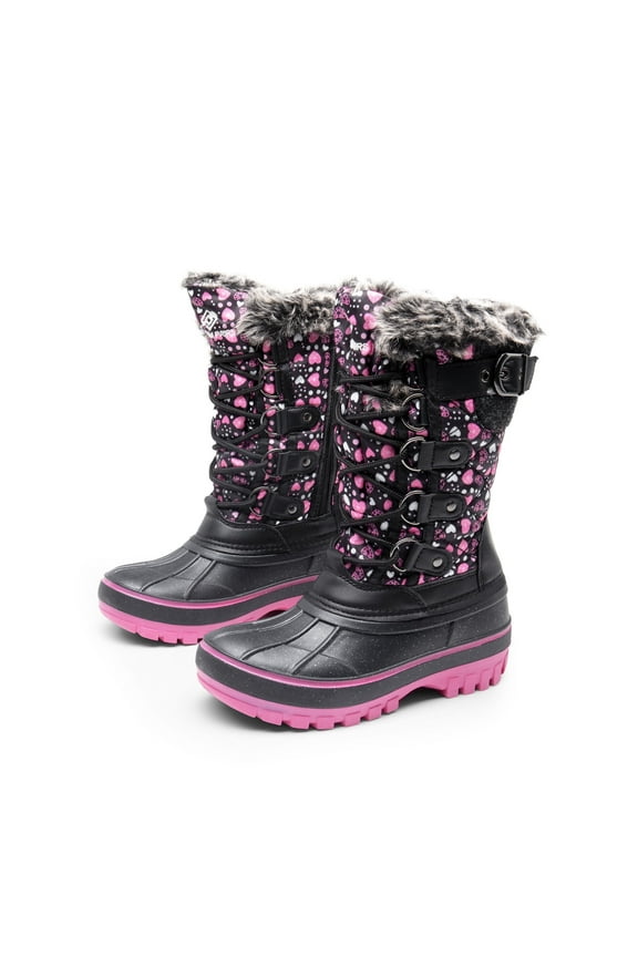 Ankle Snow Boots Boys Girls Winter Warm Lace Up Waterproof Boots Shoes