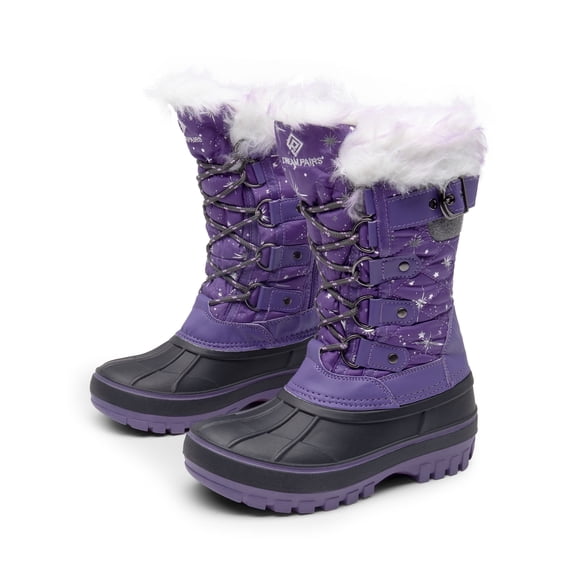 DREAM PAIRS Ankle Snow Boots Boys Girls Winter Warm Lace Up Waterproof Boots Shoes