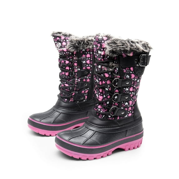 DREAM PAIRS Ankle Snow Boots Boys Girls Winter Warm Lace Up Waterproof Boots Shoes
