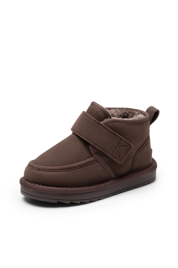 Kids ankle boots with faux fur lining warm winter walking boots for toddler and little kid