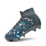 DREAM PAIRS Boys Football Cleats Youth High Top Firm Ground Soccer Shoes for Little/Big Kids