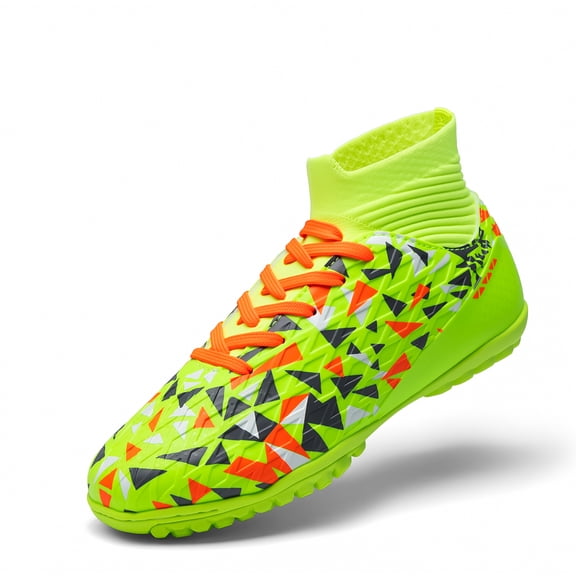 DREAM PAIRS Boys Girls Indoor Soccer Shoes High Top Football Turf Futsal Shoes for Little/Big Kid