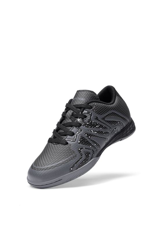 Boys Girls Indoor Turf Soccer Cleats Lace Up Athletic Youth Futsal Football Casual Shoes for Little/Big Kid