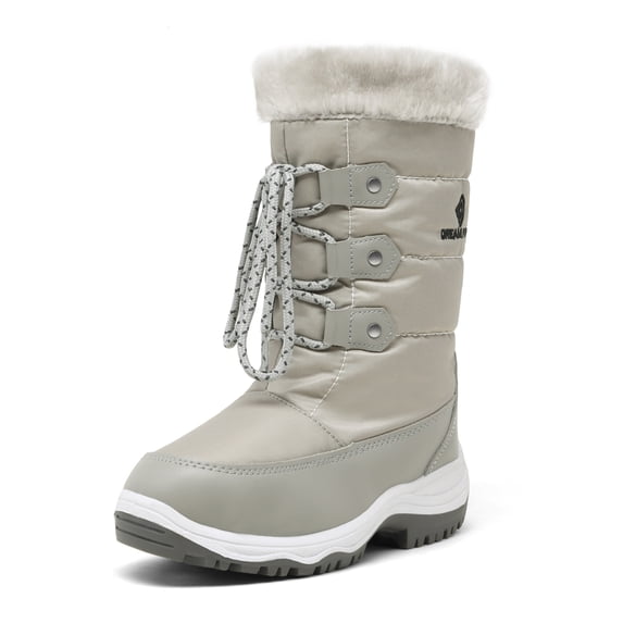 "DREAM PAIRS Boys Girls Slip Resistant Faux Fur Lined Knee High Winter Snow Boots"