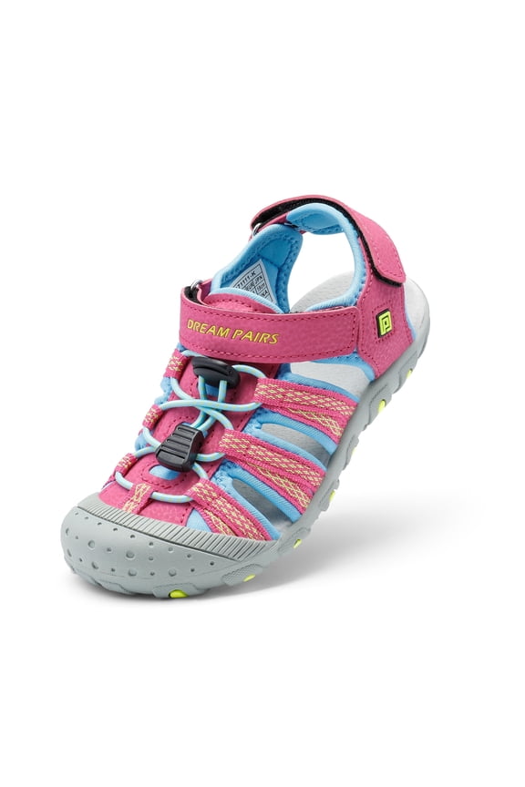 Summer Closed-Toe Sport Sandals Adjustable Multicolor for Boys, Girls & Toddler/Little/Big Kids