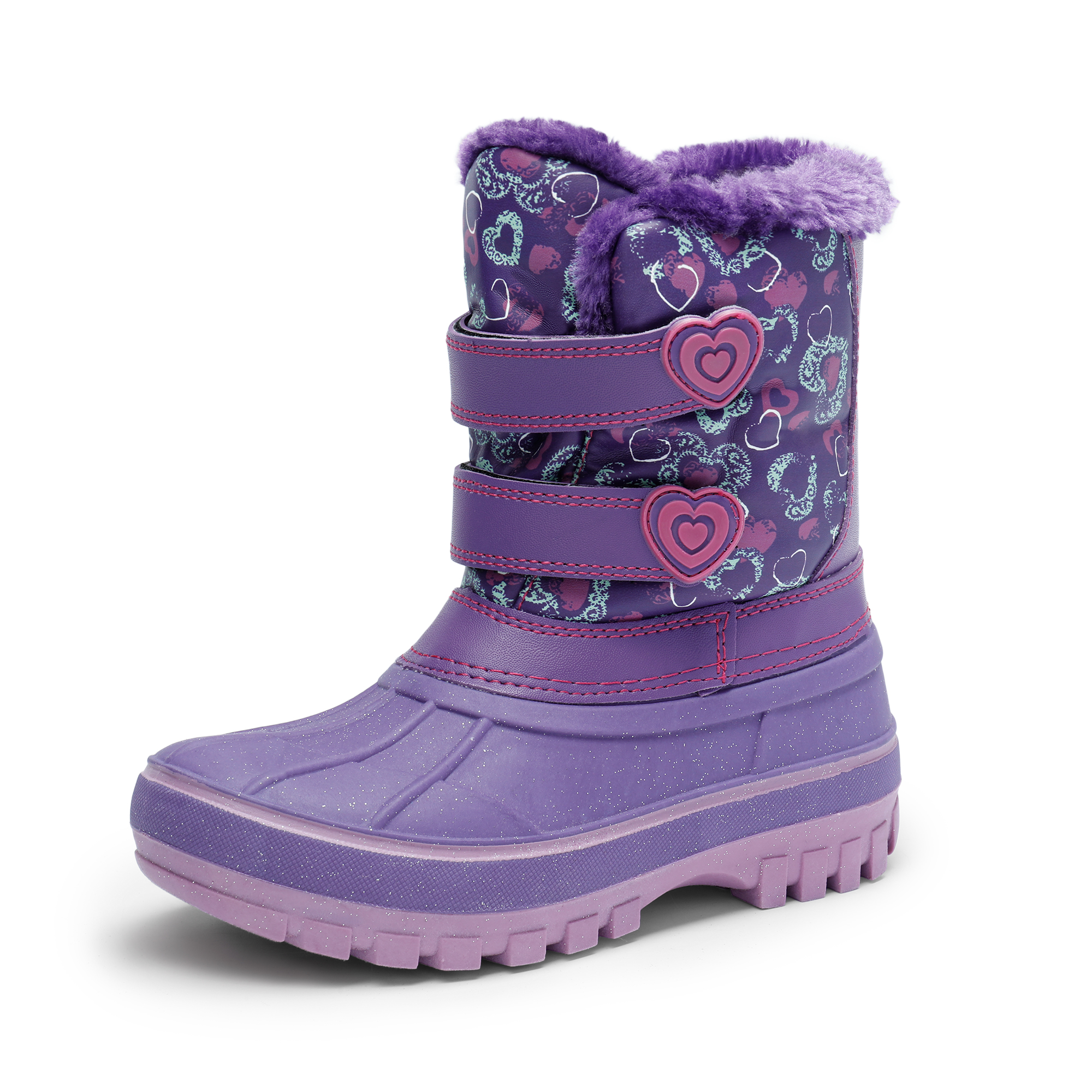 DREAM PAIRS Boys & Girls Winter Zip Snow Boots Outdoor Warm Waterproof ...
