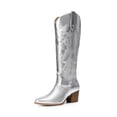 thumbnail image 1 of DREAM PAIRS Cowboy Boots for Women Cowgirl Knee High Boots Comfortable Pull On Zipper Chunky Heel Pointed Toe Embroidered Western Boots, 1 of 6