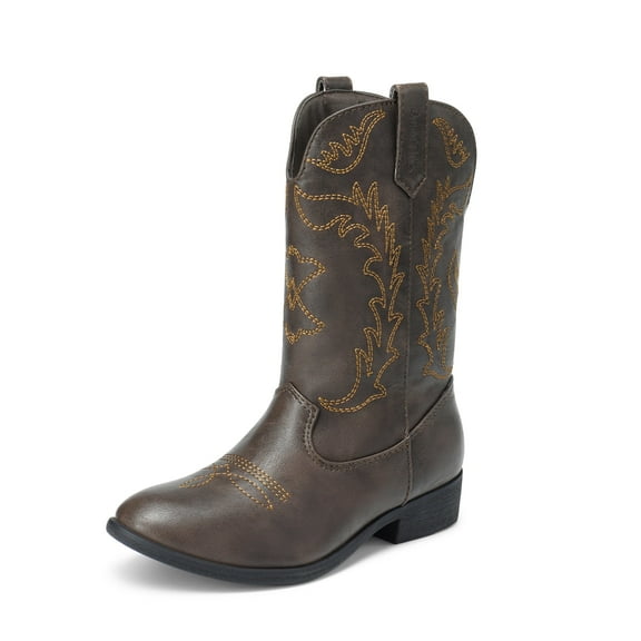 BURUDANI Cowgirl Riding Boots Cowboy Western Boots Girls Mid Calf Shoes