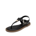 thumbnail image 1 of DREAM PAIRS Dressy T-Strap Flat Thong Sandals for Women Comfort Roman Gladiator Casual Summer Beach Flip Flop Shoes with Adjustable Back Ankle Strap, 1 of 8