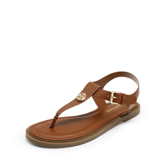 DREAM PAIRS Dressy T-Strap Flat Thong Sandals for Women Comfort Roman Gladiator Casual Summer Beach Flip Flop Shoes with Adjustable Back Ankle Strap