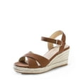 thumbnail image 1 of DREAM PAIRS Espadrille Dressy Wedge Sandals, Women's Platform Sandals Casual Summer, Comfortable High Heeled Wedges with Adjustable Buckle, 1 of 7