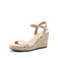 thumbnail image 1 of DREAM PAIRS Espadrilles Wedge Sandals for Women, Women's Open Toe Summer Dressy Sandals with Adjustable Ankle Strap and Soft Footbed, 1 of 7