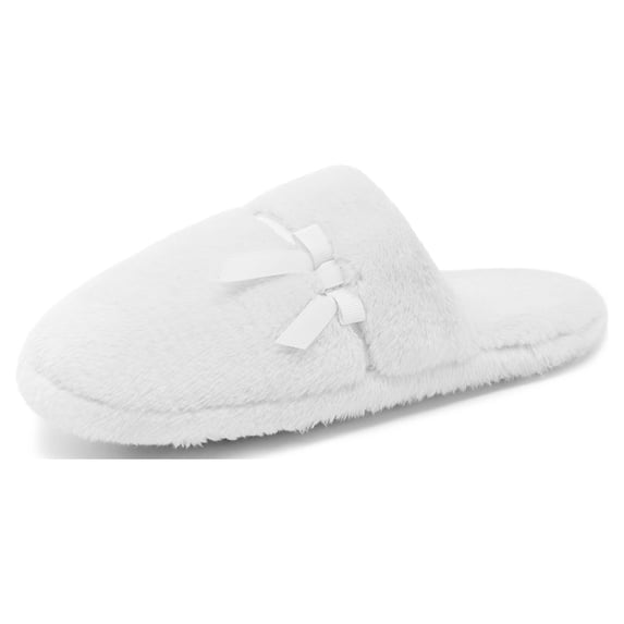 DREAM PAIRS Faux Fur Soft Slippers For Women Slip on House Indoor Slippers Women's Bedroom Fuzzy Warm Shoes Slippers FLUFFIA CREAM Size 12